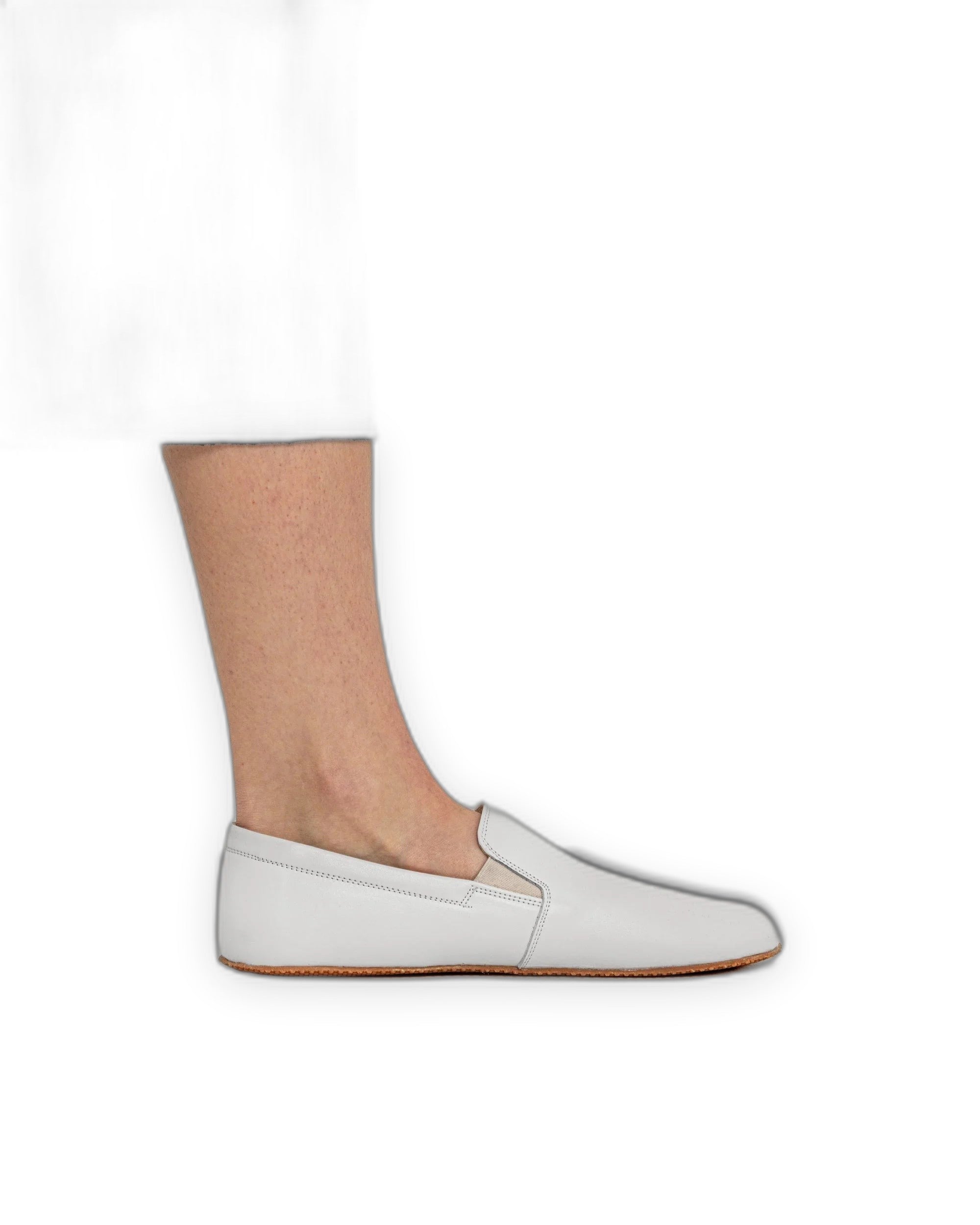 Top view White Barefoot Shoes - Handcrafted Calf Leather | Bespoky