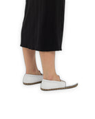 Side view White Barefoot Shoes - Calf Leather Zero Drop | Bespoky