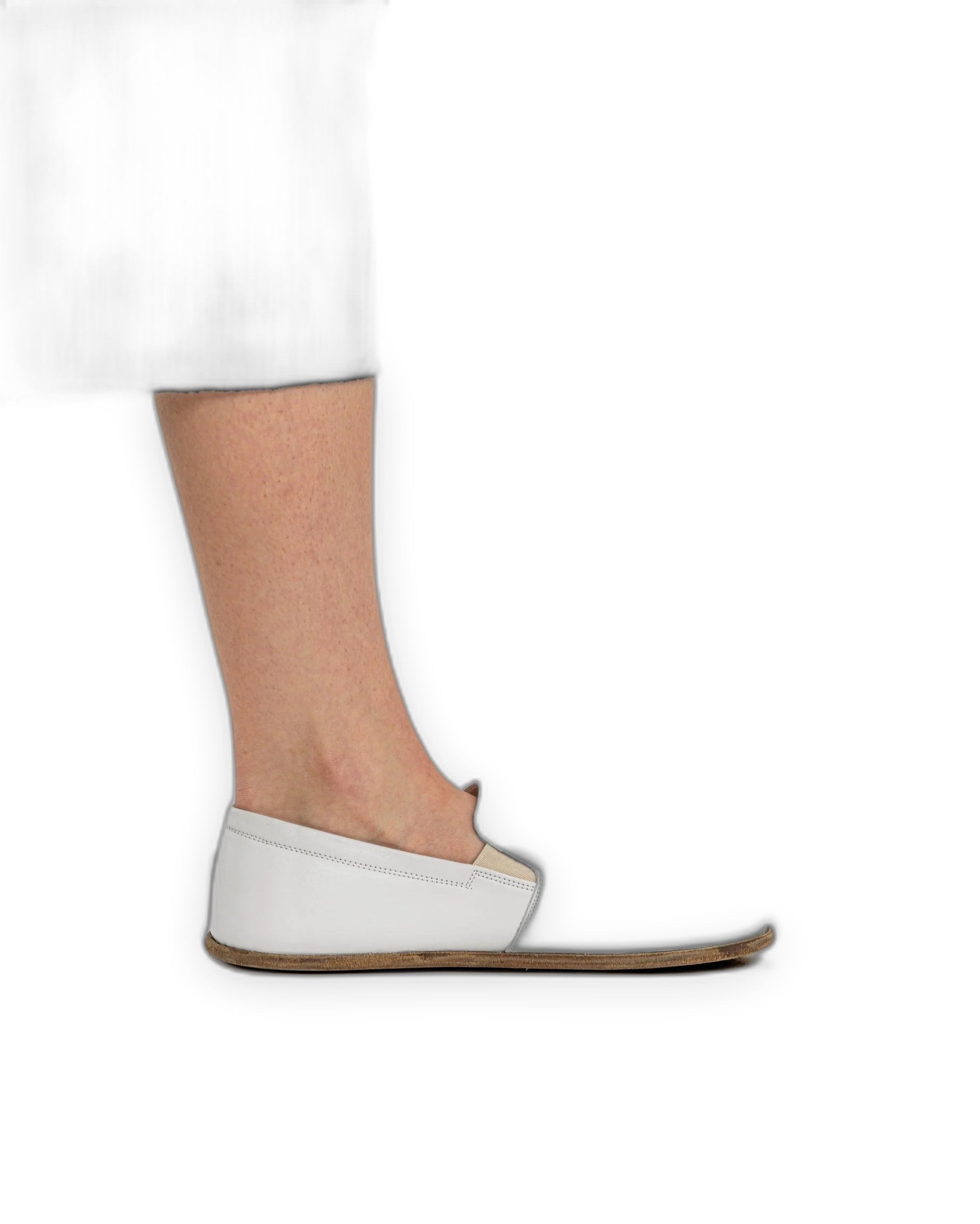Pair White Barefoot Shoes - Barefoot Wide Toe Calf Leather | Bespoky