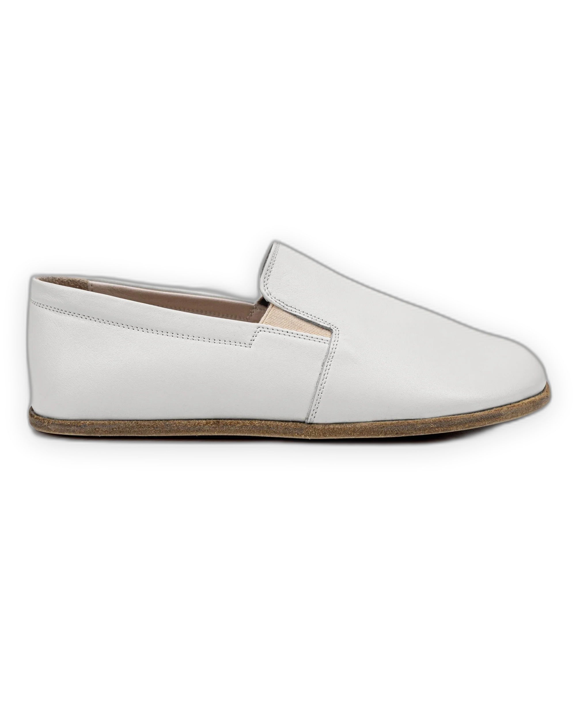 Close-up calf leather - White Barefoot Shoes Detail | Bespoky