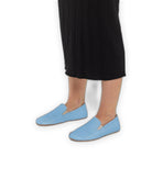 Detail Baby Blue Barefoot Shoes - Handcrafted Calf Leather Turkey | Bespoky