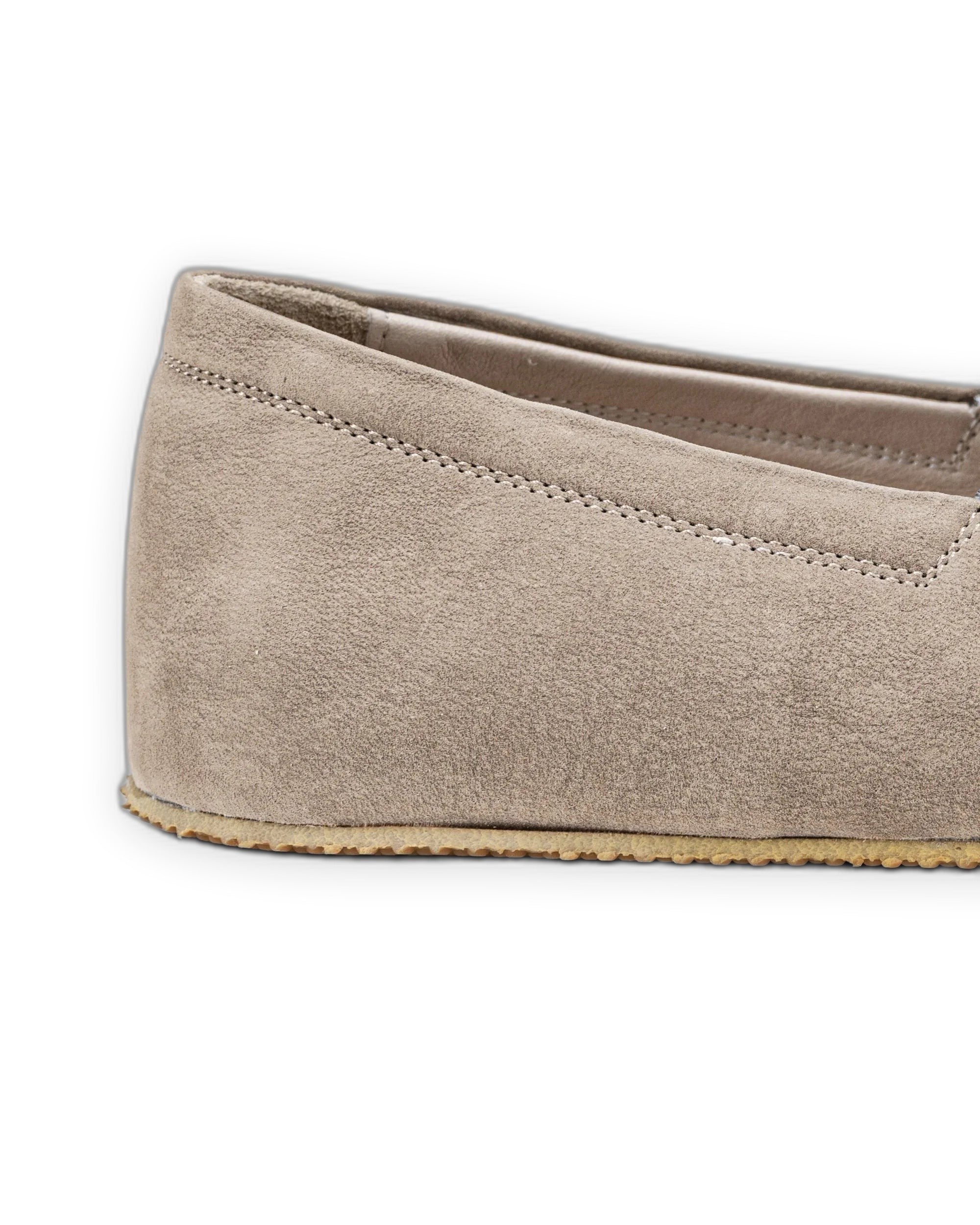 Top view Beige Barefoot Shoes - Handcrafted Calf Leather | Bespoky
