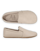 Side view Beige Barefoot Shoes - Calf Leather Zero Drop | Bespoky