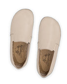 Back view Beige Barefoot Shoes - Calf Leather Handcrafted | Bespoky