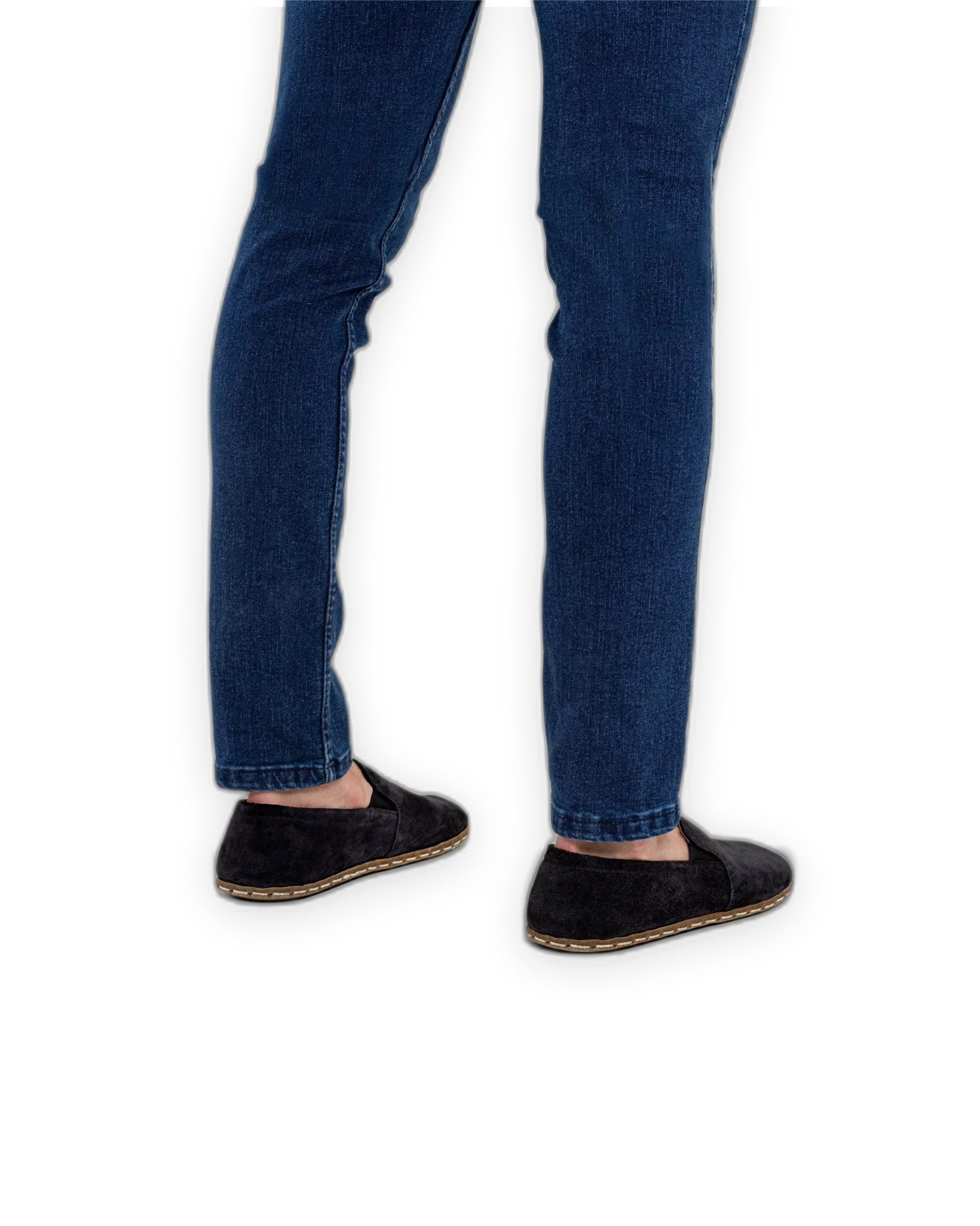 Top view Black Barefoot Shoes - Handcrafted Calf Leather | Bespoky