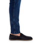 Detail Black Barefoot Shoes - Handcrafted Calf Leather Turkey | Bespoky