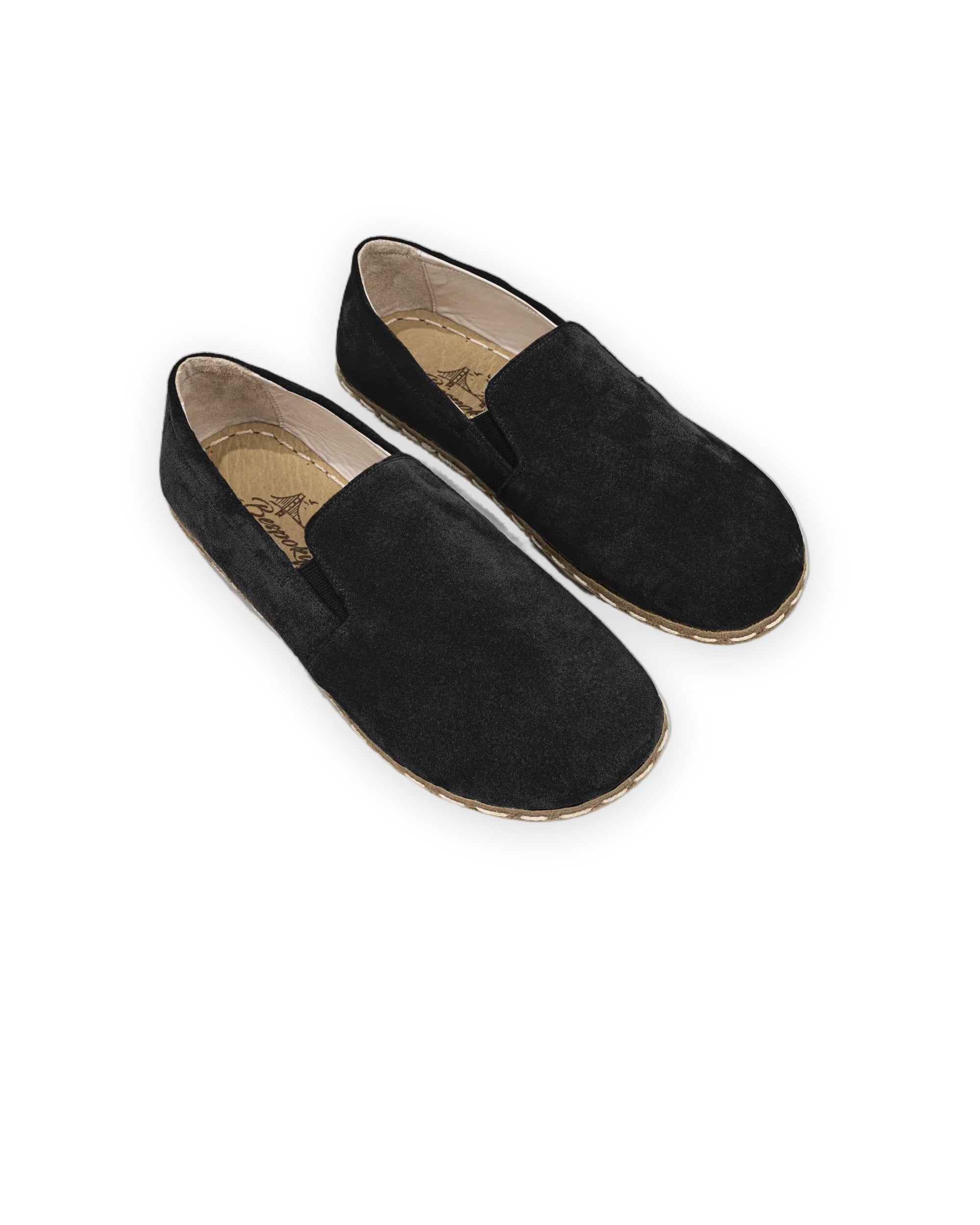 Women's Black Barefoot Shoes - Handcrafted Calf Leather Wide Toe Box | Bespoky