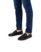 Detail Black Barefoot Shoes - Handcrafted Calf Leather Turkey | Bespoky