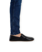 Back view Black Barefoot Shoes - Calf Leather Handcrafted | Bespoky