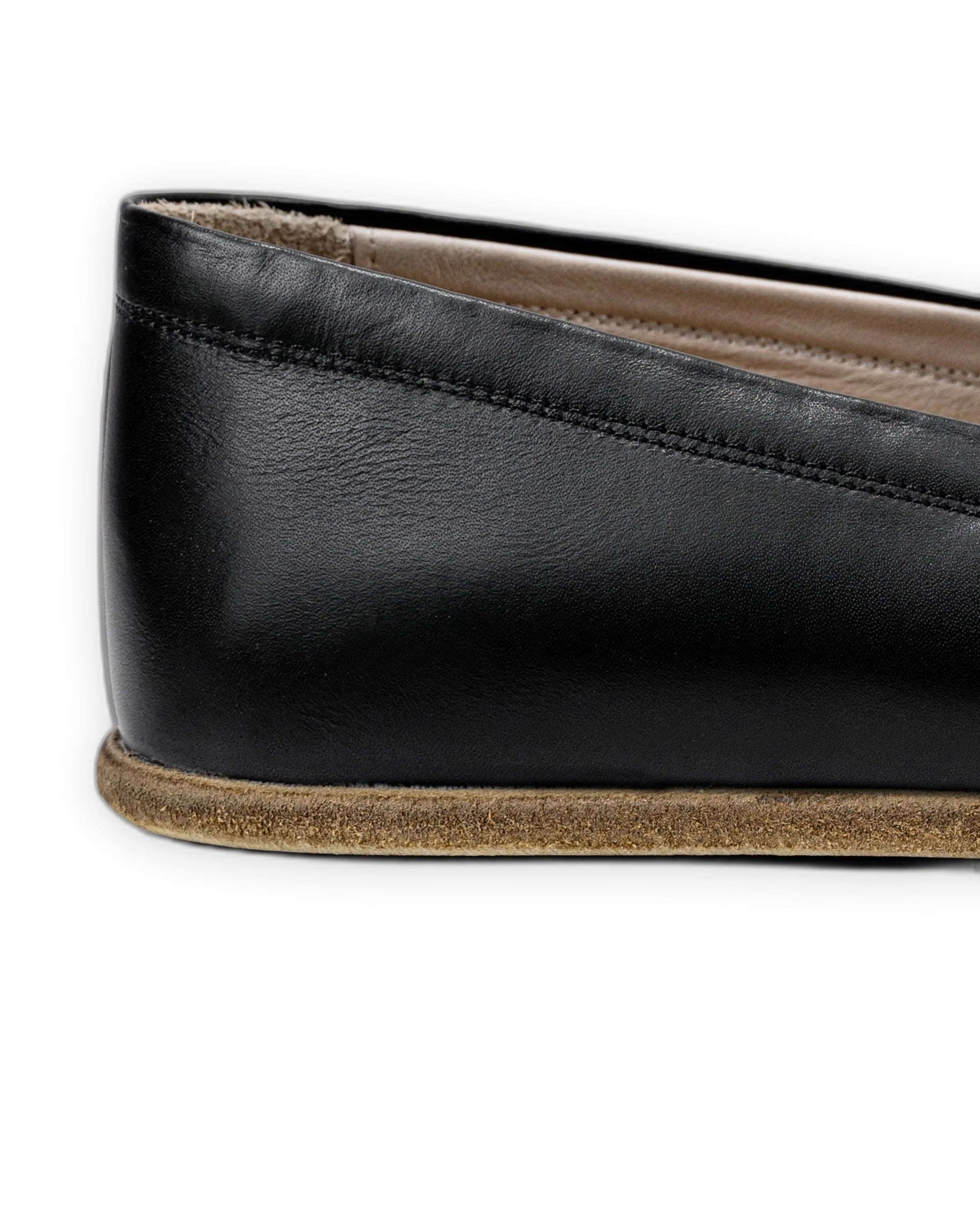 Top view Black Barefoot Shoes - Handcrafted Calf Leather | Bespoky