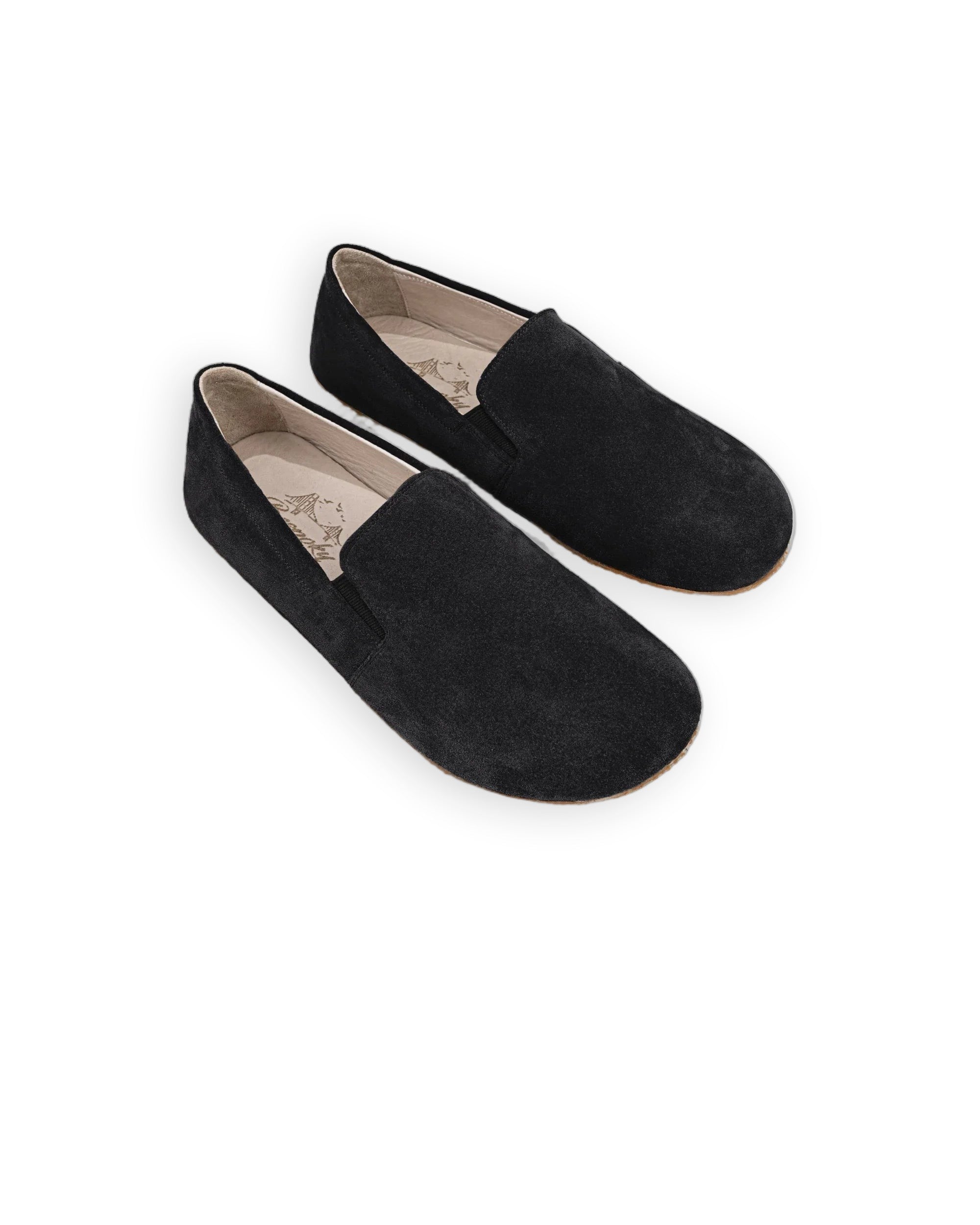 Women's Black Barefoot Shoes - Handcrafted Calf Leather Wide Toe Box | Bespoky