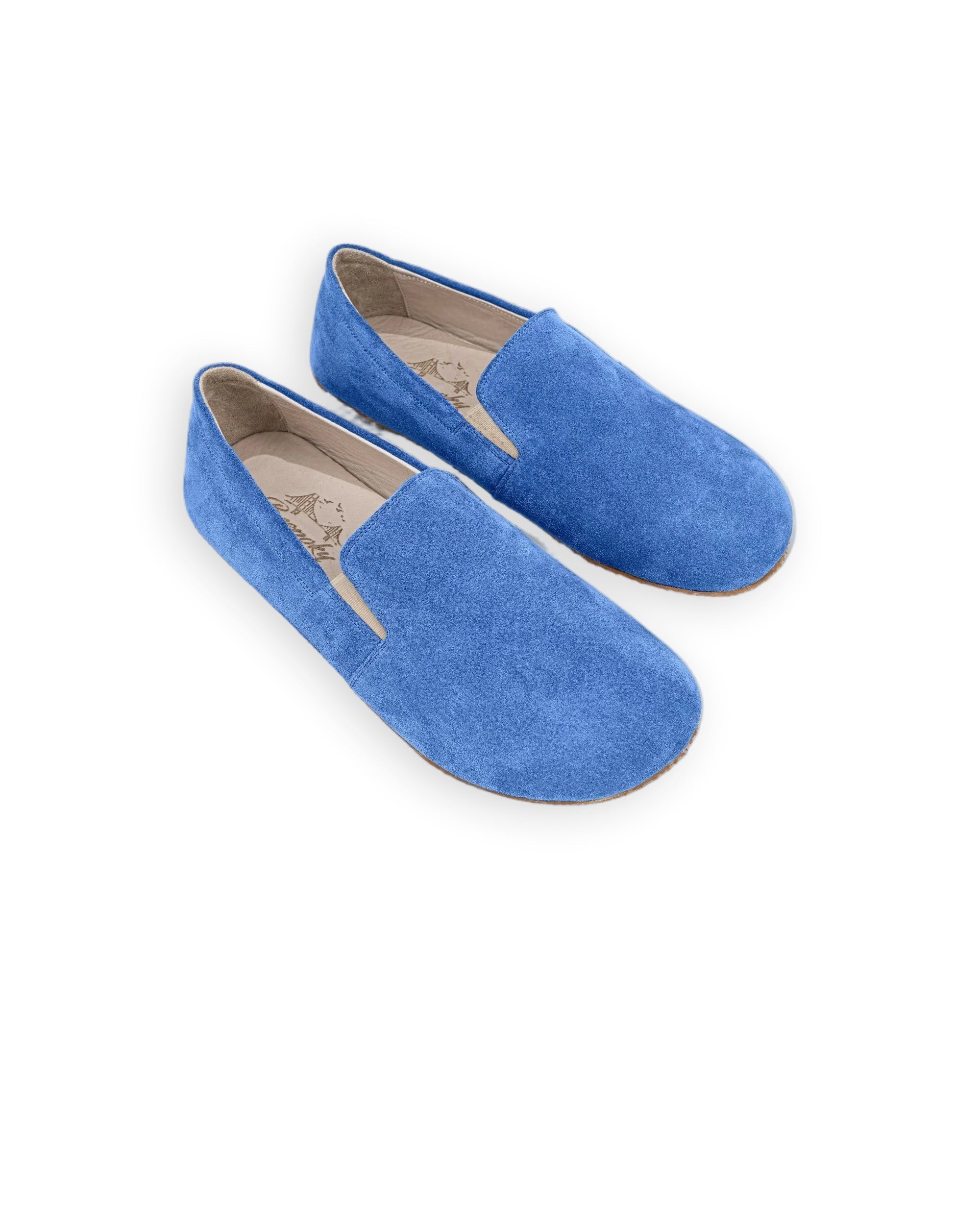 Women's Blue Barefoot Shoes - Handcrafted Calf Leather Wide Toe Box | Bespoky