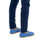 Pair Blue Barefoot Shoes - Barefoot Wide Toe Calf Leather | Bespoky