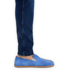 Back view Blue Barefoot Shoes - Calf Leather Handcrafted | Bespoky