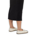 Back view Cream Barefoot Shoes - Calf Leather Handcrafted | Bespoky