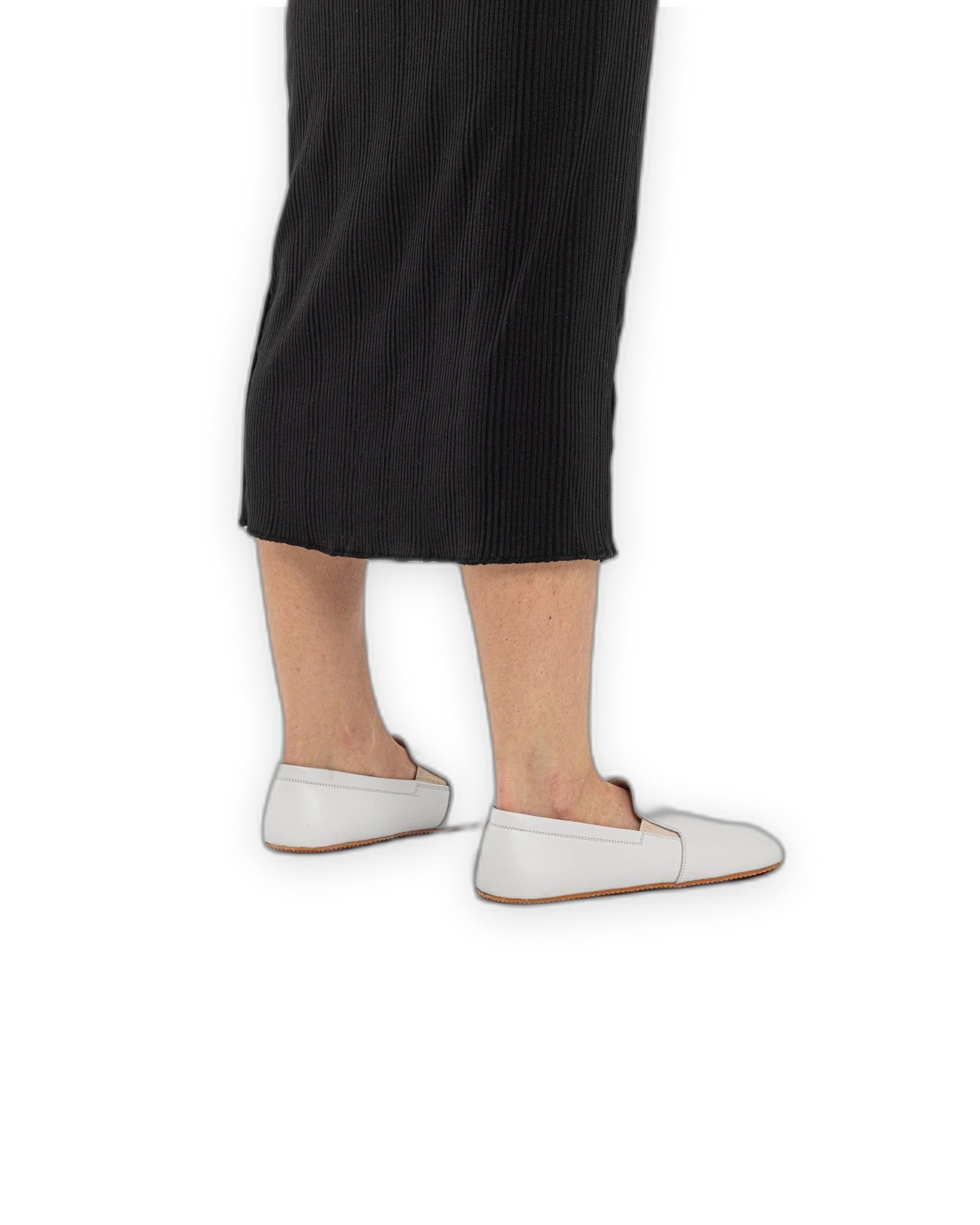 Side view Cream Barefoot Shoes - Calf Leather Zero Drop | Bespoky