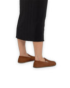 Close-up calf leather - Dark Brown Barefoot Shoes Detail | Bespoky