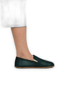 Pair Dark Green Barefoot Shoes - Barefoot Wide Toe Calf Leather | Bespoky