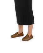 Top view Dark Tan Barefoot Shoes - Handcrafted Calf Leather | Bespoky