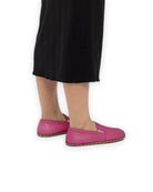 Detail Fuchsia Barefoot Shoes - Handcrafted Calf Leather Turkey | Bespoky