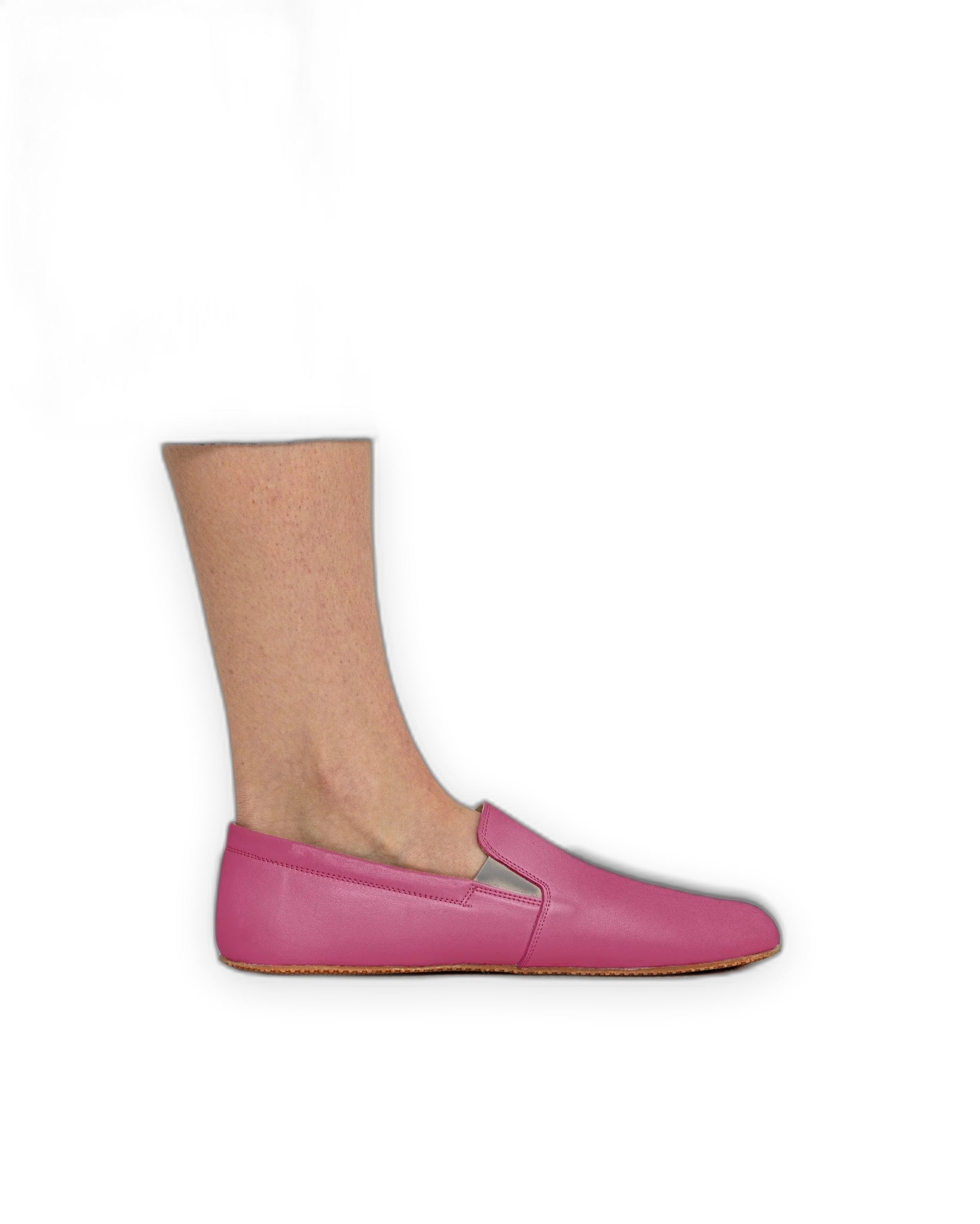 Pair Fuchsia Barefoot Shoes - Barefoot Wide Toe Calf Leather | Bespoky