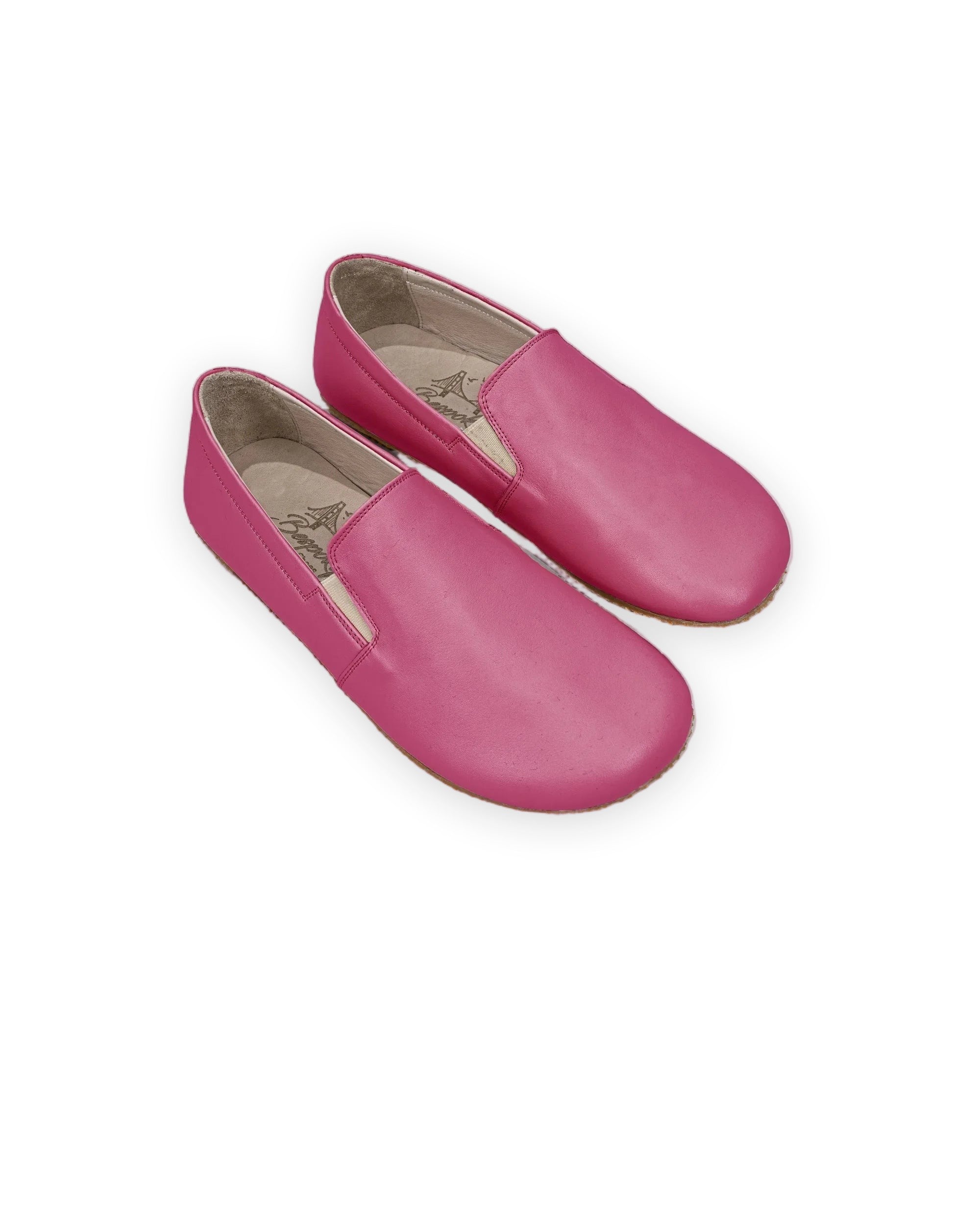 Women's Fuchsia Barefoot Shoes - Handcrafted Calf Leather Wide Toe Box | Bespoky