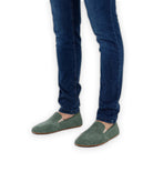 Top view Green Barefoot Shoes - Handcrafted Calf Leather | Bespoky