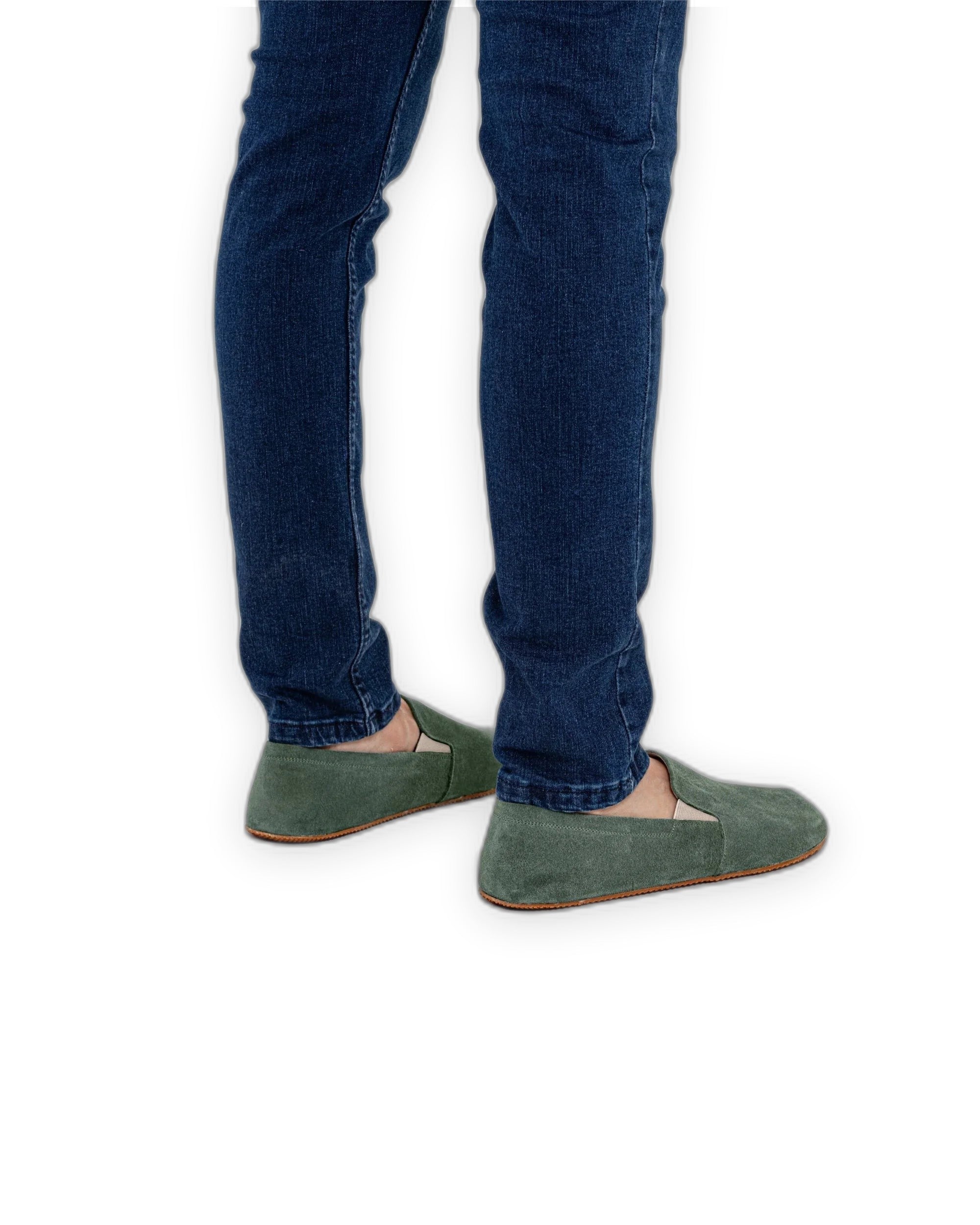 Detail Green Barefoot Shoes - Handcrafted Calf Leather Turkey | Bespoky