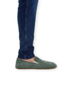 Pair Green Barefoot Shoes - Barefoot Wide Toe Calf Leather | Bespoky