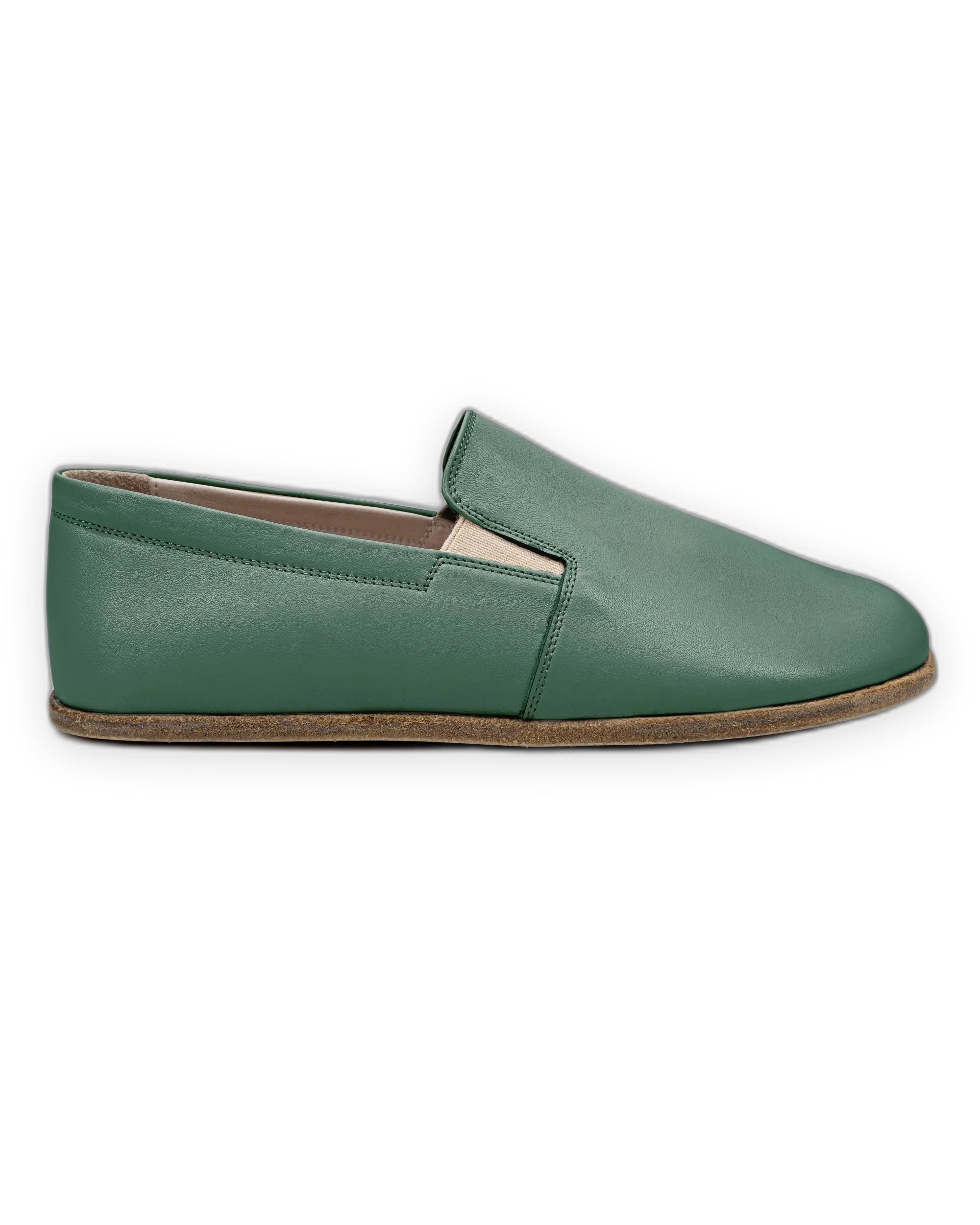 Pair Green Barefoot Shoes - Barefoot Wide Toe Calf Leather | Bespoky