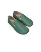 Women's Green Barefoot Shoes - Handcrafted Calf Leather Wide Toe Box | Bespoky