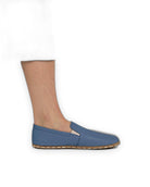 Back view Jean Blue Barefoot Shoes - Calf Leather Handcrafted | Bespoky