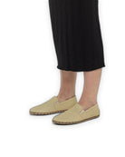 Back view Yellow Barefoot Shoes - Calf Leather Handcrafted | Bespoky