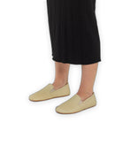 Back view Yellow Barefoot Shoes - Calf Leather Handcrafted | Bespoky