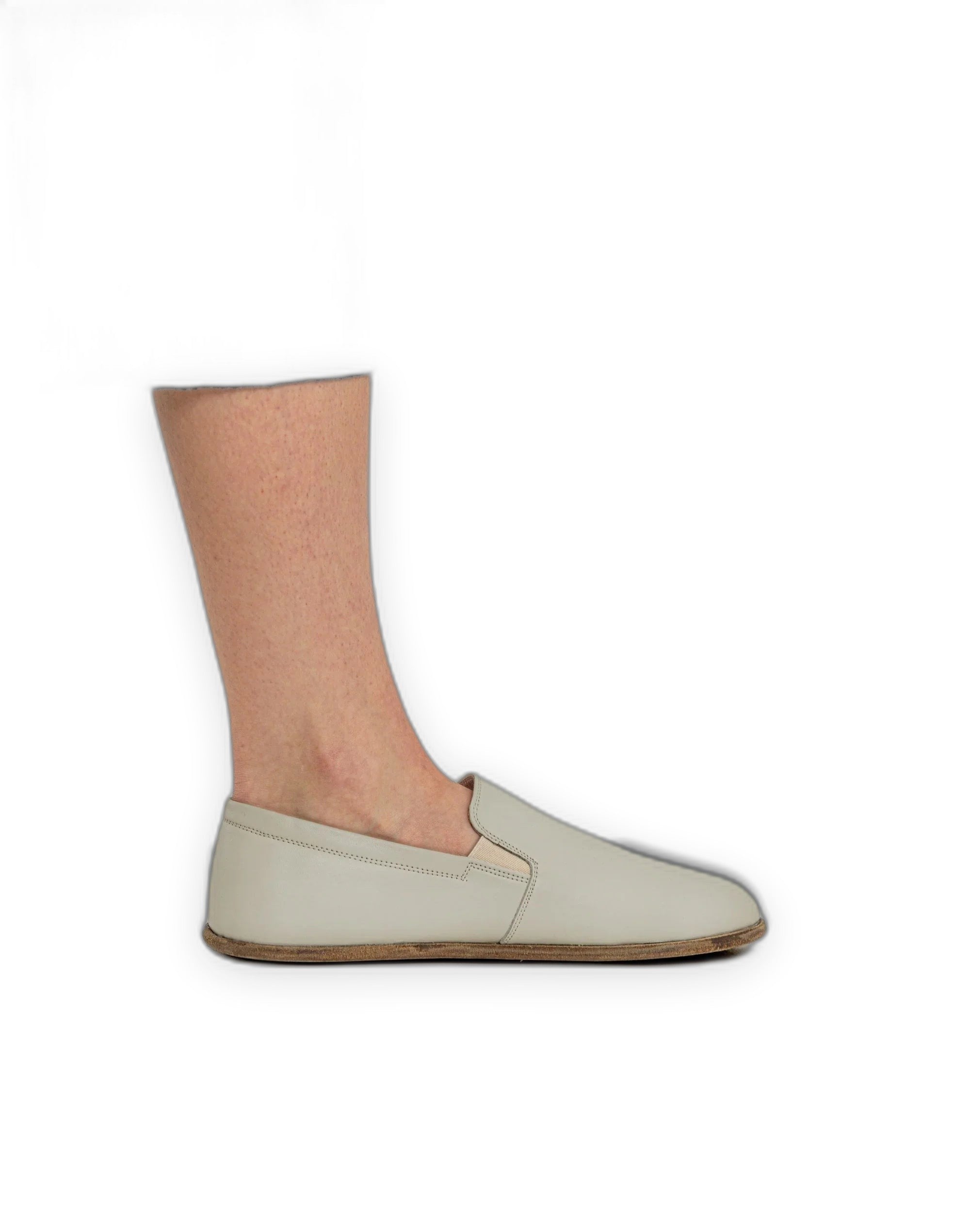 Back view Lucas Beige Barefoot Shoes - Calf Leather Handcrafted | Bespoky