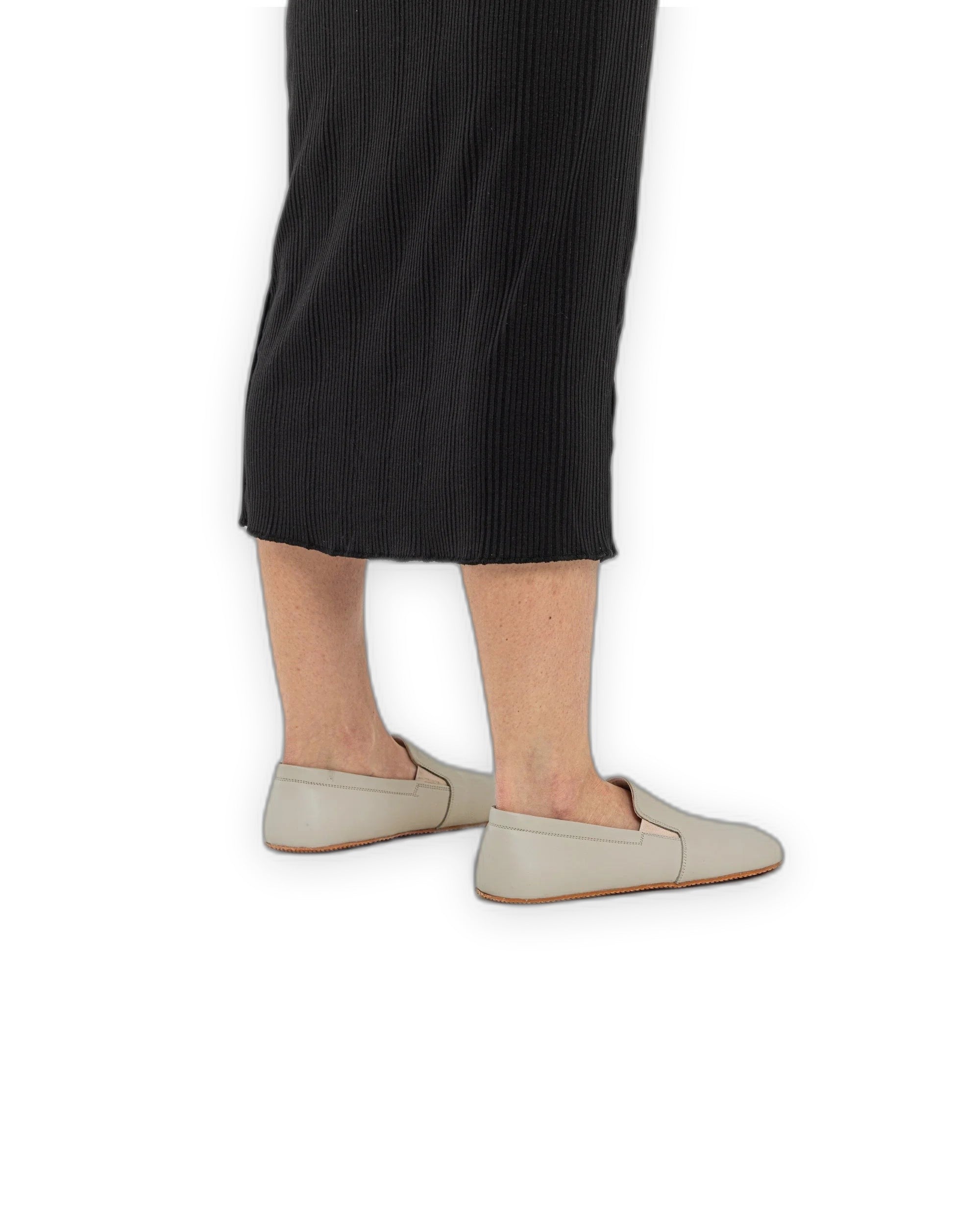 Top view Lucas Beige Barefoot Shoes - Handcrafted Calf Leather | Bespoky