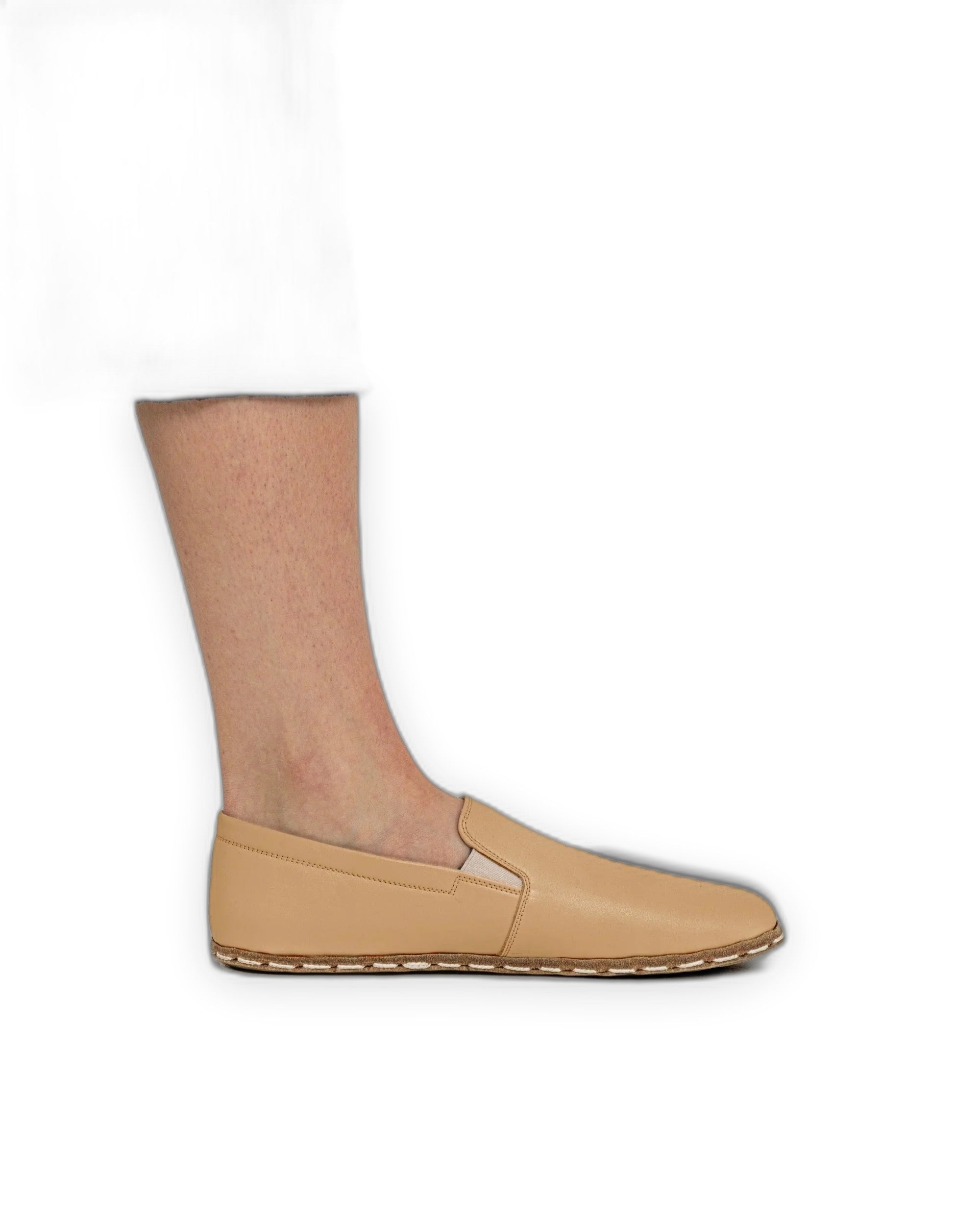 Pair Melon Yellow Barefoot Shoes - Barefoot Wide Toe Calf Leather | Bespoky