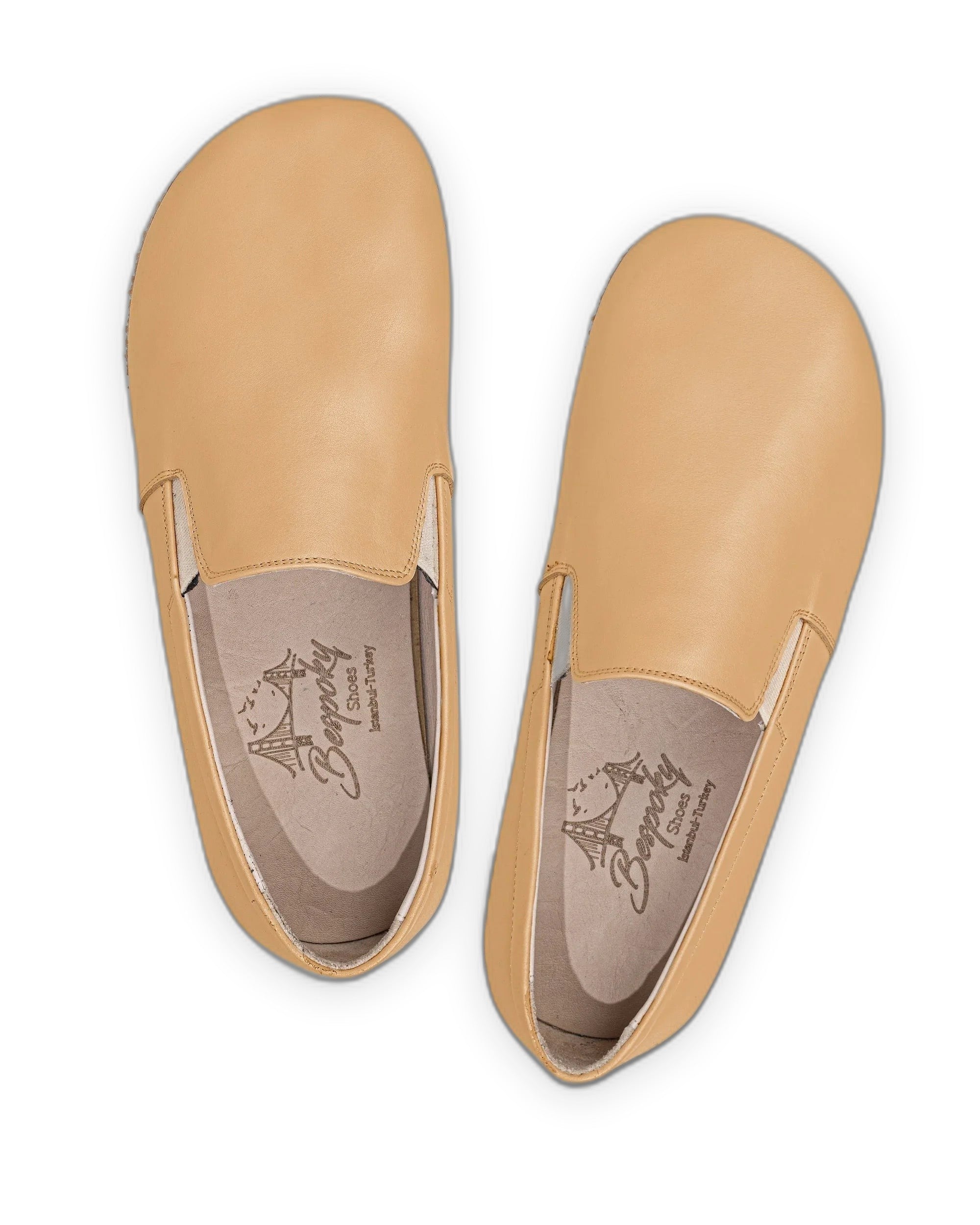 Side view Melon Yellow Barefoot Shoes - Calf Leather Zero Drop | Bespoky