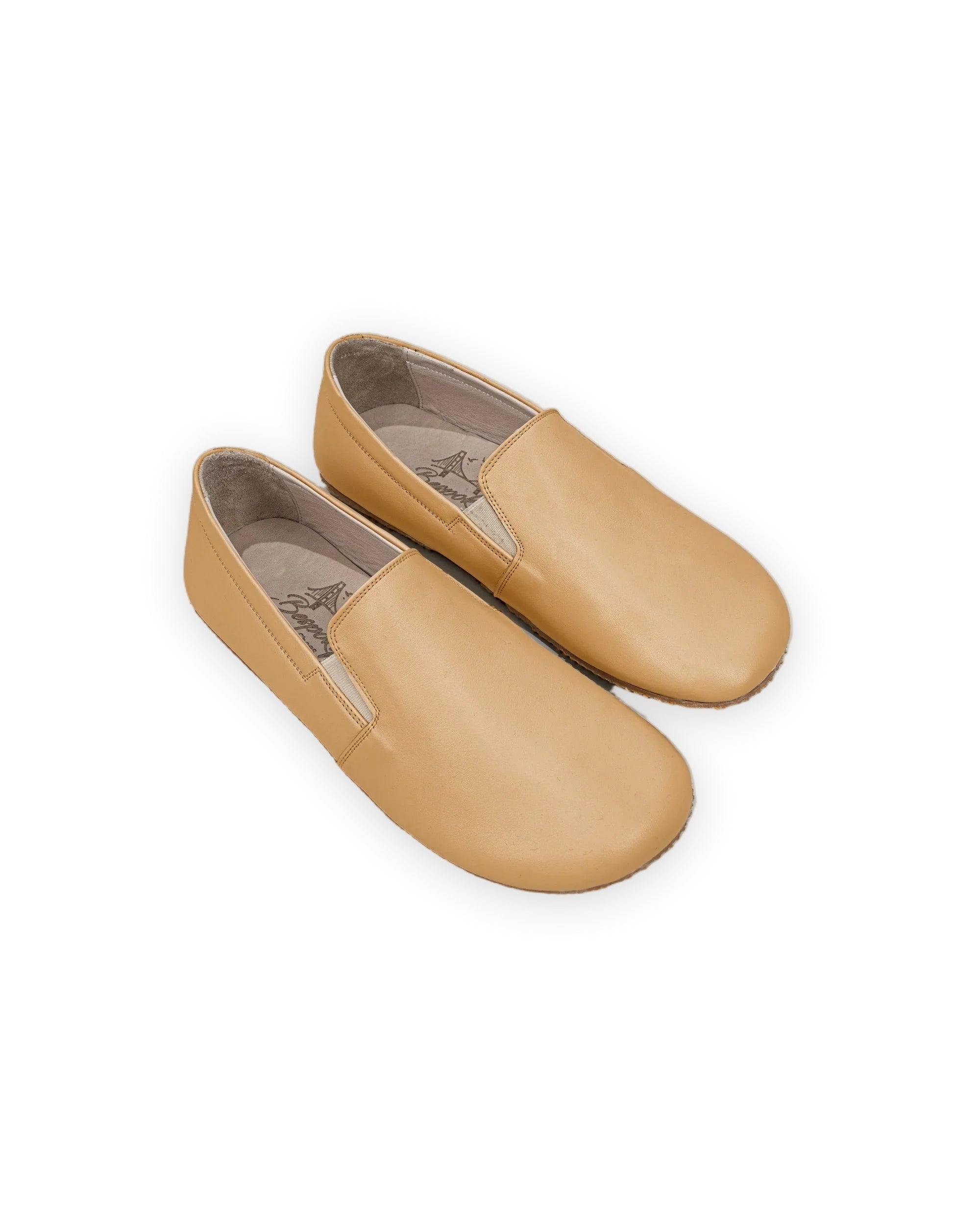 Women's Melon Yellow Barefoot Shoes - Handcrafted Calf Leather Wide Toe Box | Bespoky