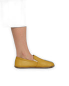 Pair Mustard Barefoot Shoes - Barefoot Wide Toe Calf Leather | Bespoky