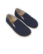 Women's Navy Barefoot Shoes - Handcrafted Calf Leather Wide Toe Box | Bespoky