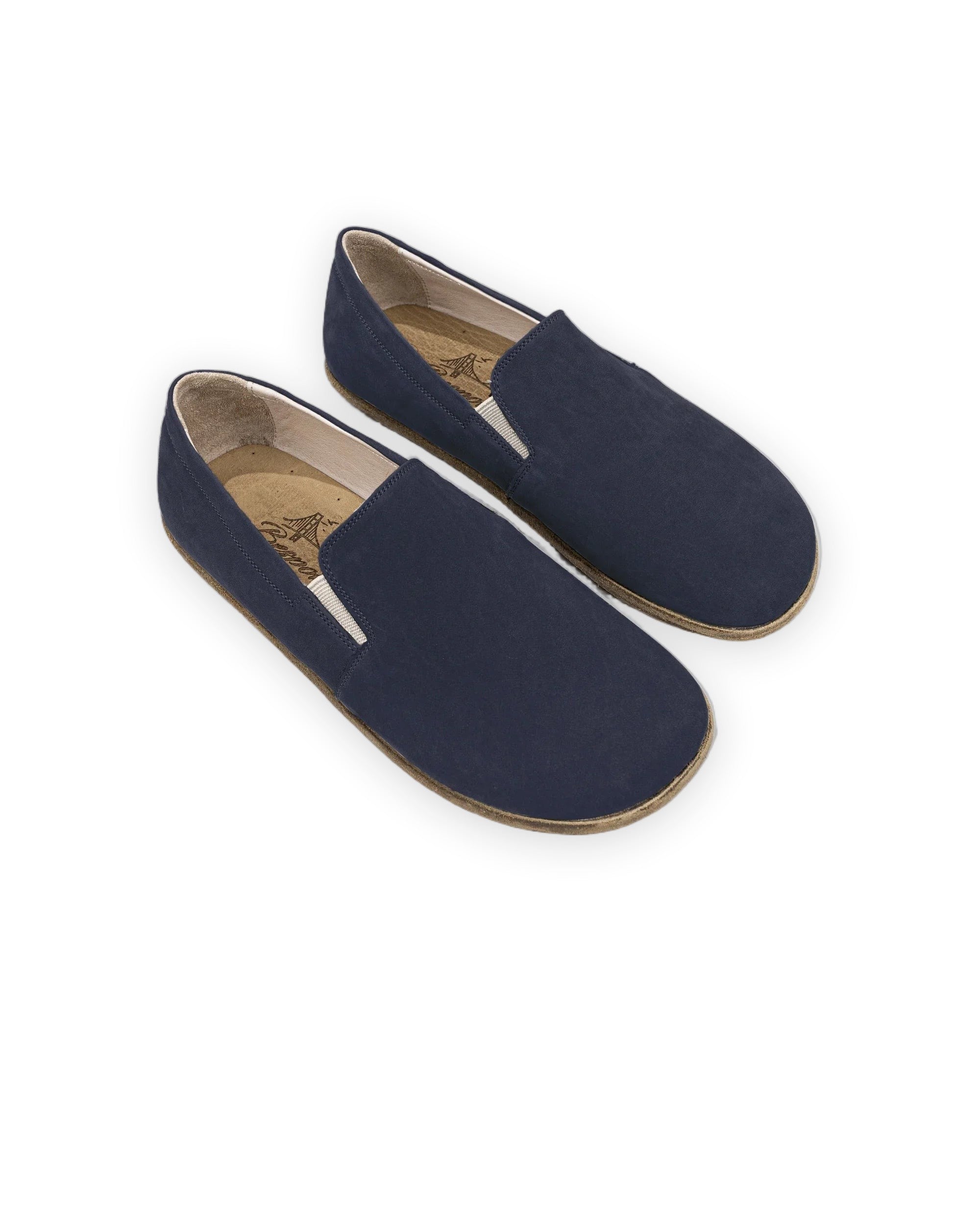 Women's Navy Barefoot Shoes - Handcrafted Calf Leather Wide Toe Box | Bespoky