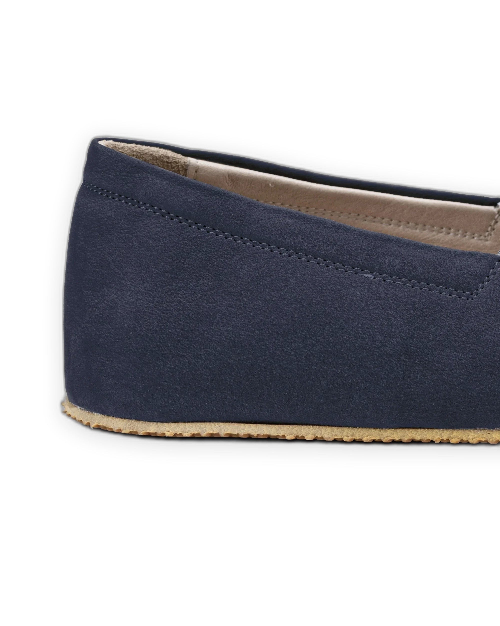Top view Navy Barefoot Shoes - Handcrafted Calf Leather | Bespoky