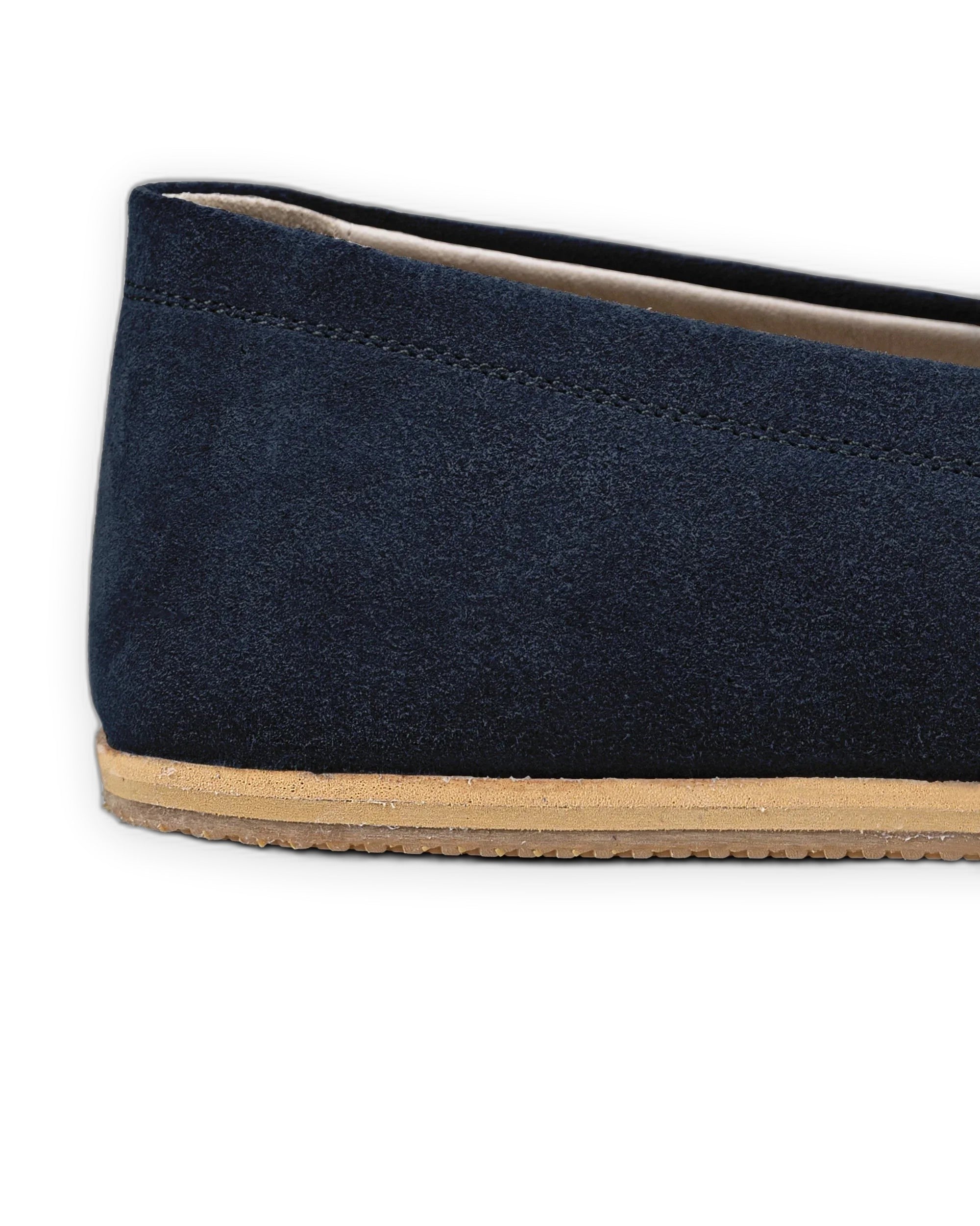 Detail Navy Barefoot Shoes - Handcrafted Calf Leather Turkey | Bespoky