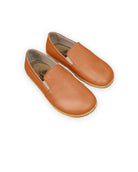 Women's Orange Barefoot Shoes - Handcrafted Calf Leather Wide Toe Box | Bespoky
