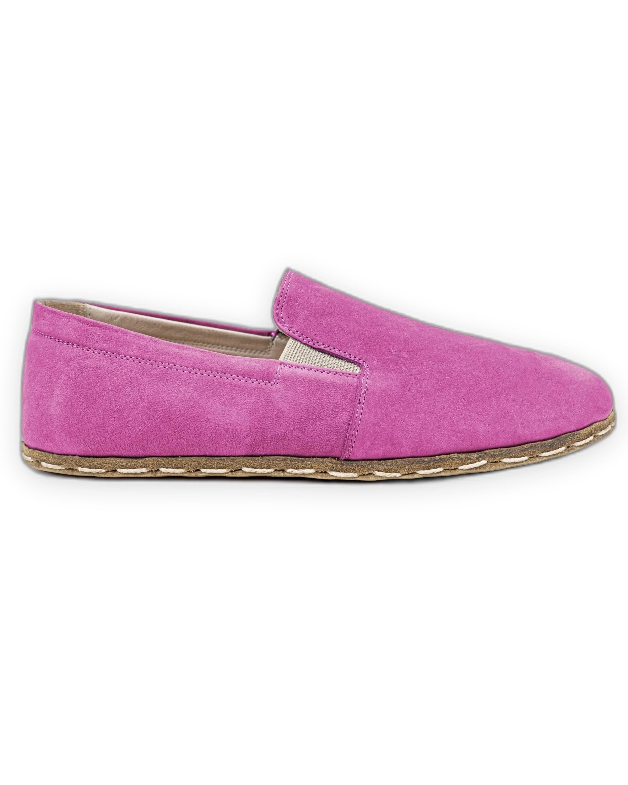 Side view Pink Barefoot Shoes - Calf Leather Zero Drop | Bespoky