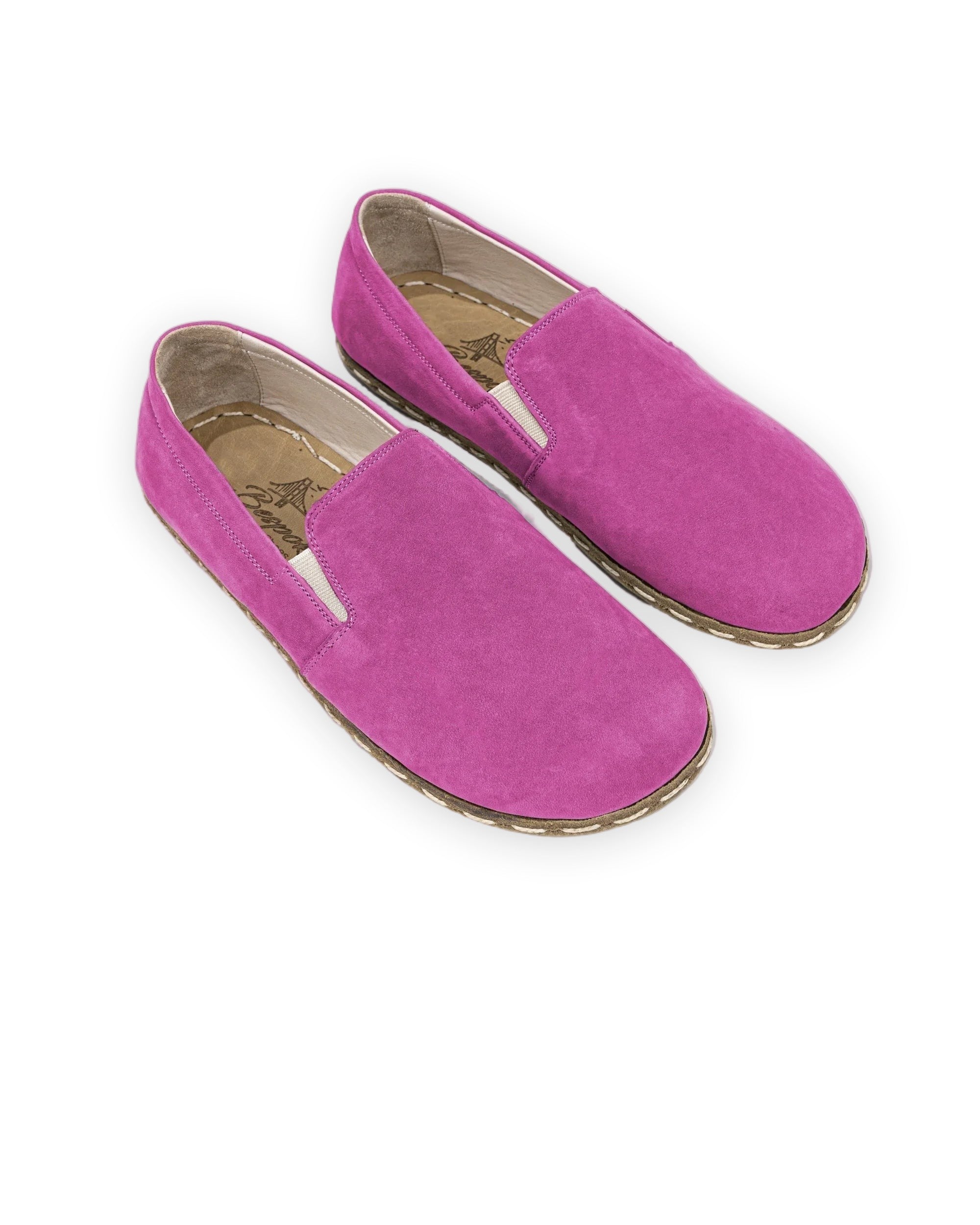 Women's Pink Barefoot Shoes - Handcrafted Calf Leather Wide Toe Box | Bespoky