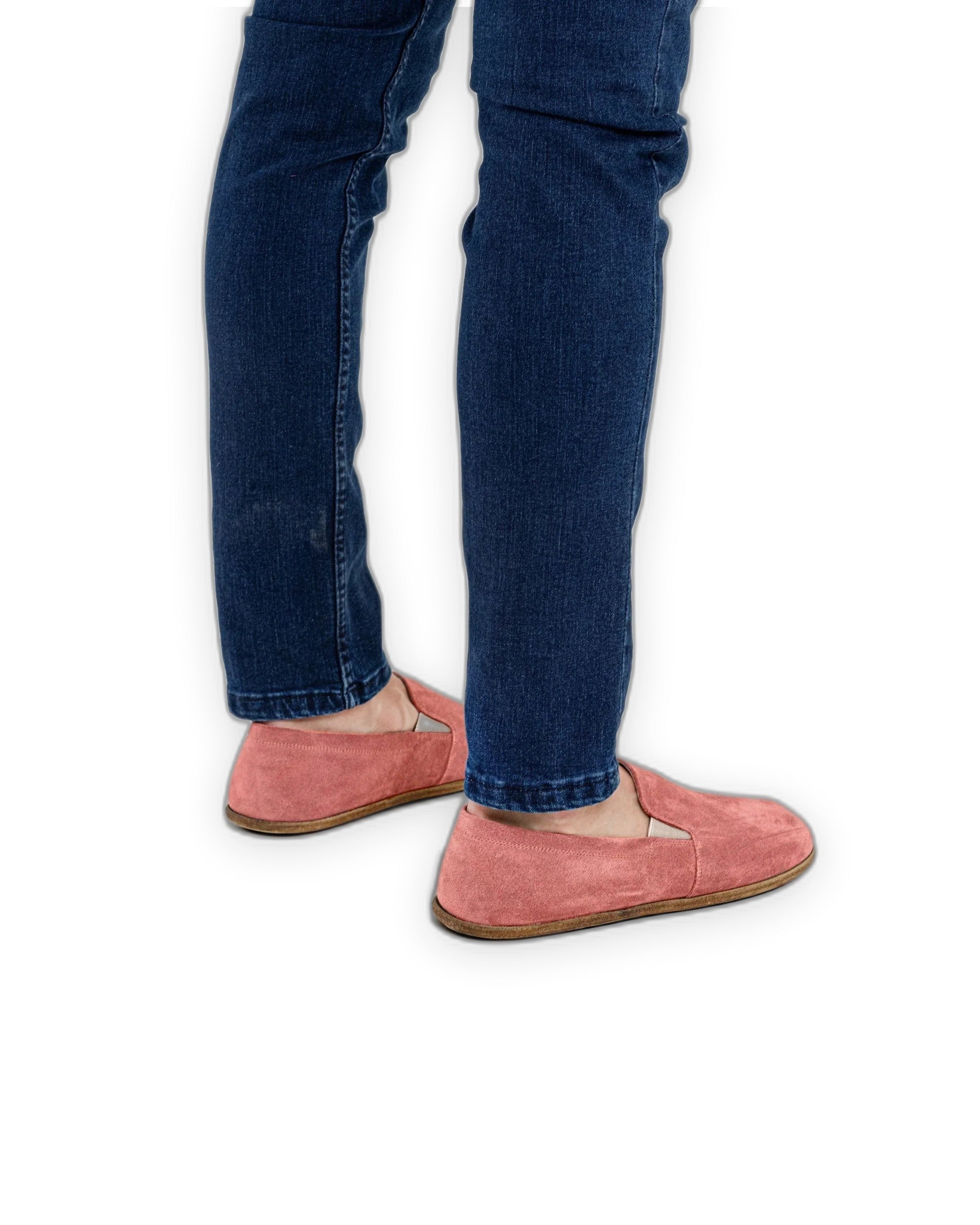 Top view Pink Barefoot Shoes - Handcrafted Calf Leather | Bespoky