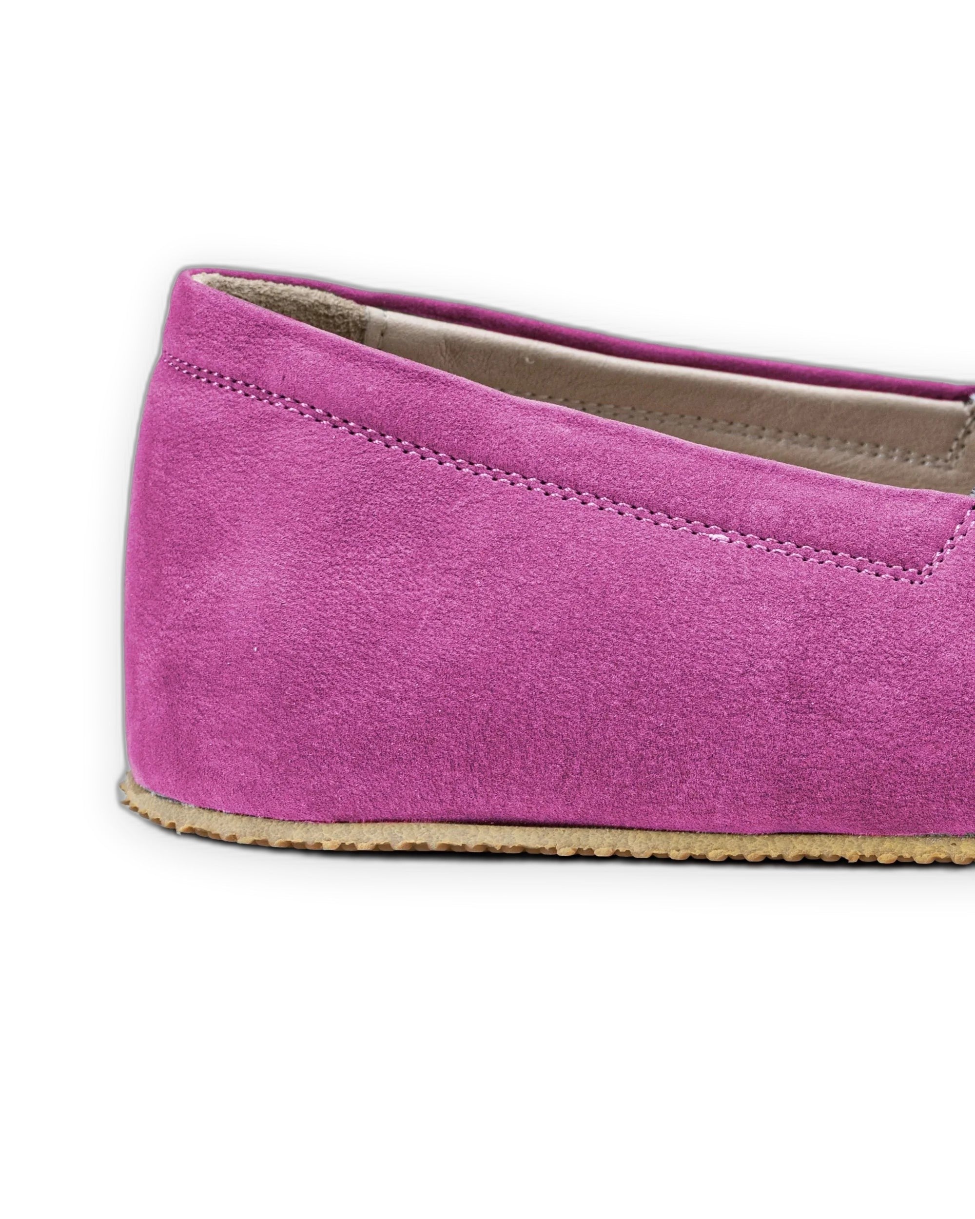 Top view Pink Barefoot Shoes - Handcrafted Calf Leather | Bespoky