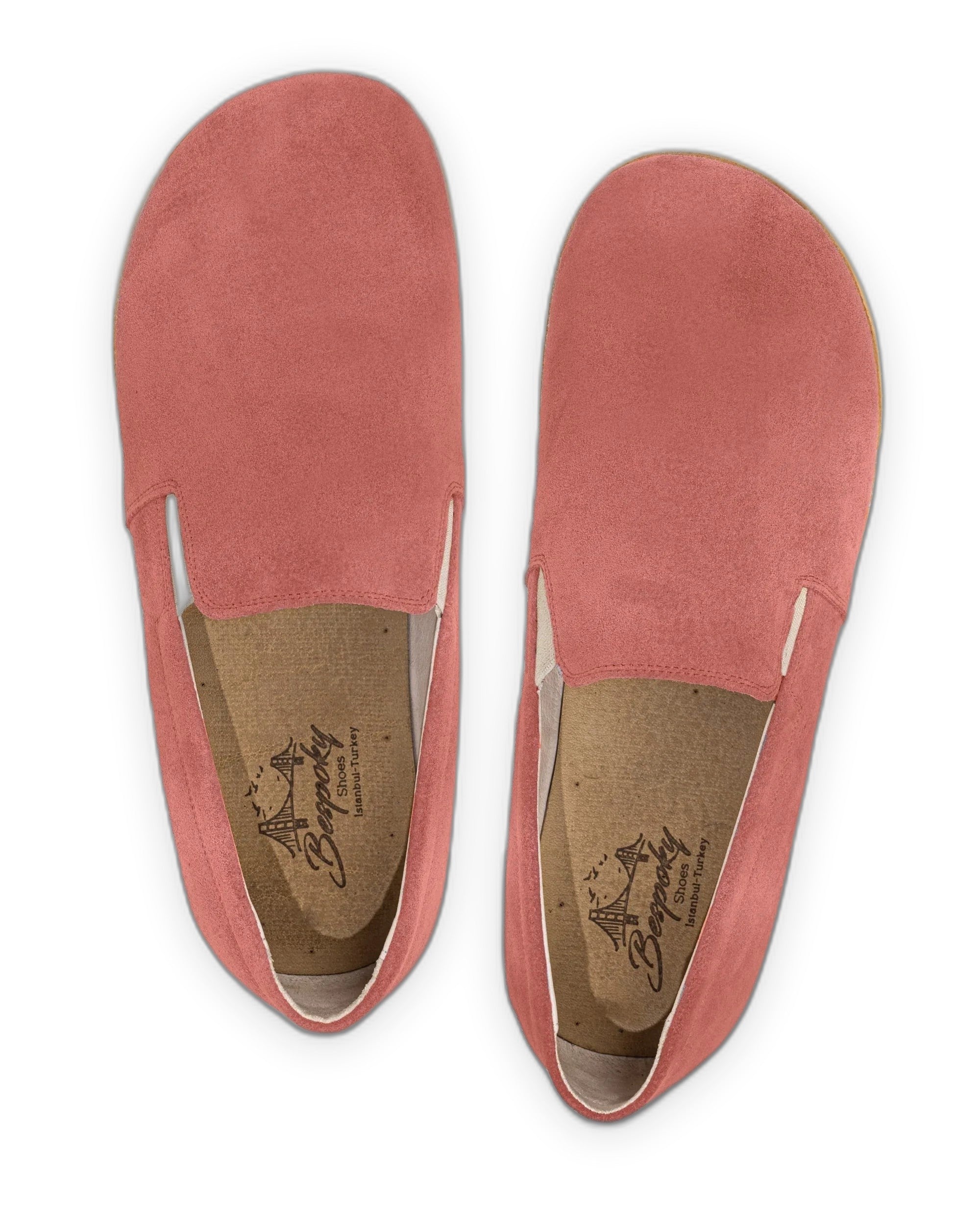 Side view Pink Barefoot Shoes - Calf Leather Zero Drop | Bespoky